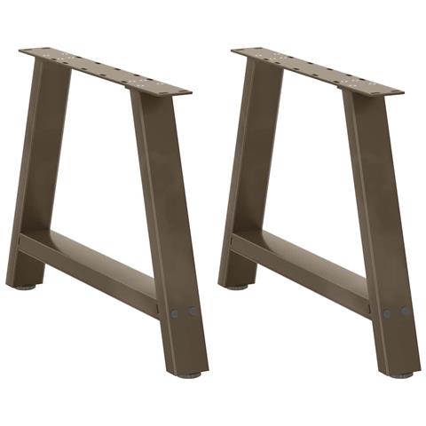 Gambe per Tavolino da Caffè a Forma di A 2 pz 60x (42-43) cm Acciaio - Foto 1