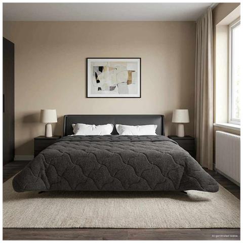 Duvet Invernale Trapuntato Antracite 240 x 260 cm - Foto 2