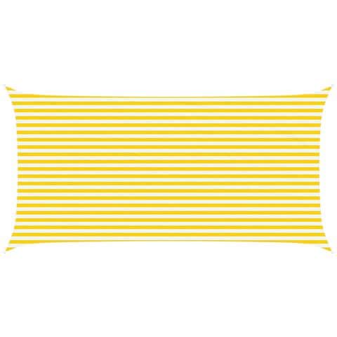 Vela da ombra solare Giallo e Bianco 6 x 3 m - Foto 1