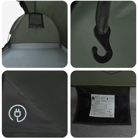 Tenda da Trekking Impermeabile 2 persona Verde militare - Foto 9