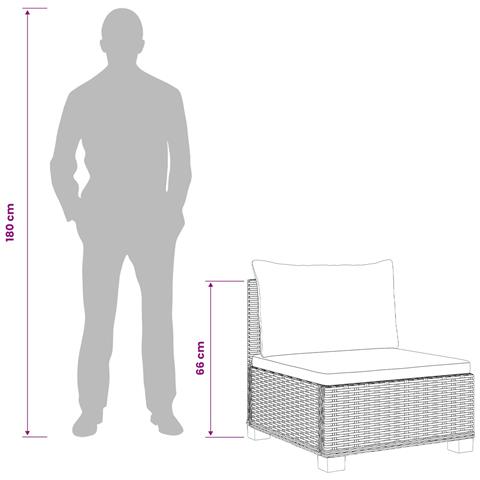 2 pz Set Lounge in Rattan con Cuscini GENDT Rattan naturale - Foto 9