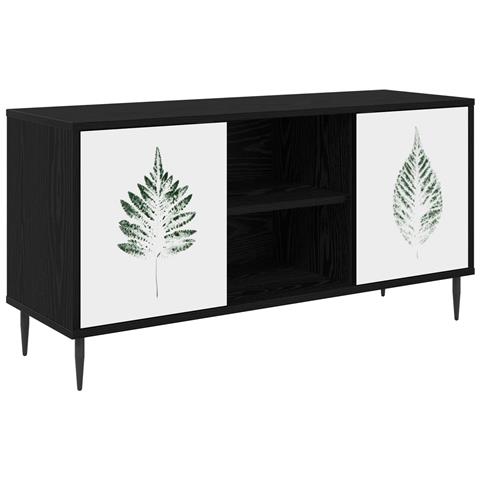 Mobile TV HANAU 102 x 33 x 51 cm Rovere Nero - Foto 1