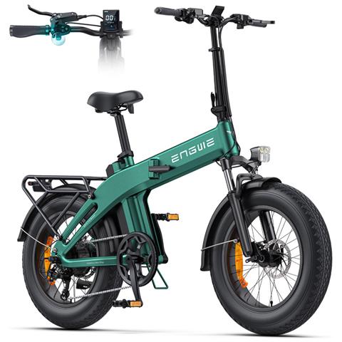 EP-2 3.0 Boost Bici Elettrica Pieghevole 20'' Fat Tire 250W, Sensore di Coppia, Freni Idraulici, Autonomia 120km, Batteria 48V 13.5Ah, Verde - Foto 1