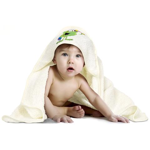 Accappatoio Baby Triangolo In 100% Cotone Accappatoio Beige - Foto 3
