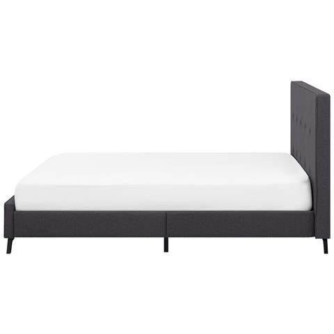 Letto In Tessuto Grigio Scuro 160 X 200 Cm Ambassador - Foto 42
