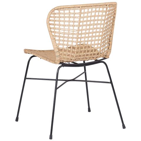 Set Di 2 Sedie Da Pranzo In Rattan Color Naturale Elfros - Foto 15