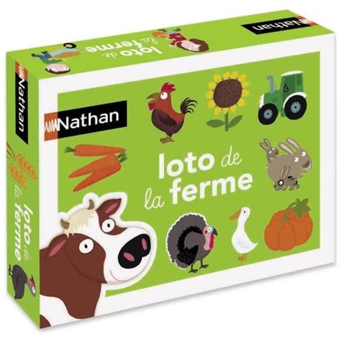 Nathan Loto à la ferme, Preschool, Ragazzo / Ragazza, Interno, Gioco da tavolo di apprendimento, Spagna, Scatola - Foto 1