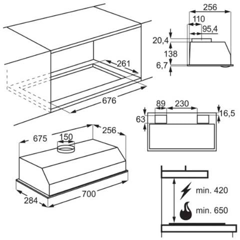 Cappa a Scomparsa LFG337S Aspirante / Filtrante Colore Grigio - Foto 10