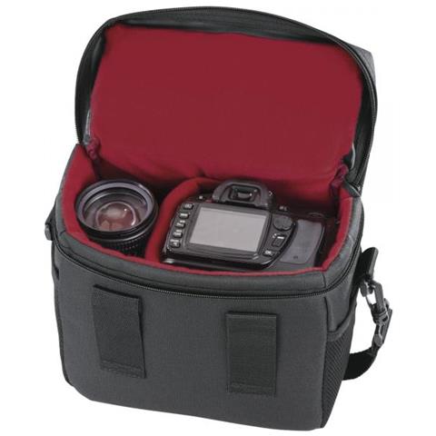 Borsa Per Fotocamera Valletta 140, [22x11,5x20,5 Cm], Nero (Valletta 140 Camera Bag, Belt Loop, Shoulder Strap - Foto 1