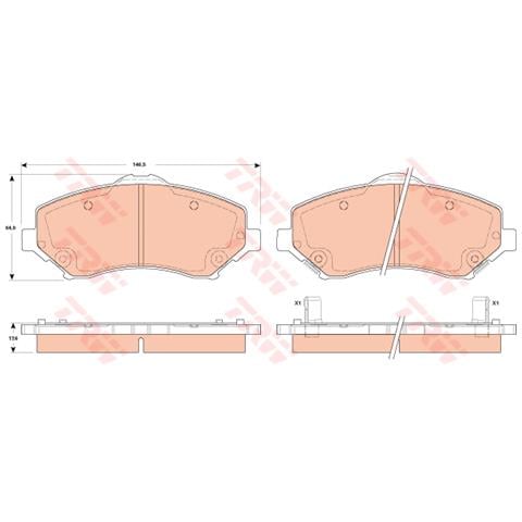 Kit Pastiglie Freno Dodge (chrysler) Journey 2.0d / Gdb4605 - Foto 1