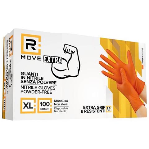 Guanti Nitrile Arancione Senza Polvere Full Grip XXL 100pz 8.5gr Da Lavoro - Foto 1