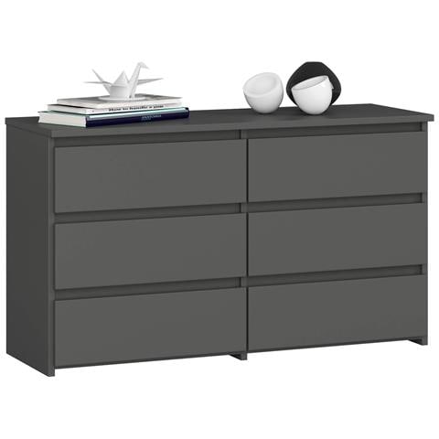Cassettiera CL100, 6 cassetti, 100x35x57 cm, Colore Grigio Grafite - Foto 1