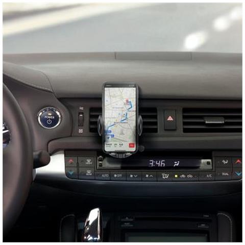 Supporto Auto Per Smartphone Regolabile Su Ventilazione 100% Riciclato, Nero - Foto 4