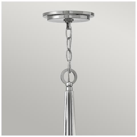 Lampadario Contemporaneo Ascher Acciaio Nichel Lucido Cristallo 3 Luci E14 - Foto 2