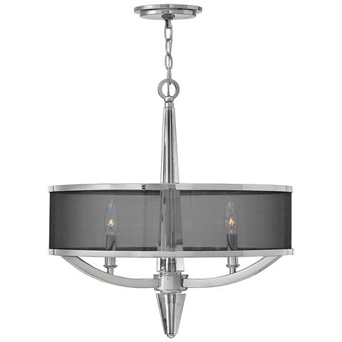 Lampadario Contemporaneo Ascher Acciaio Nichel Lucido Cristallo 3 Luci E14 - Foto 1