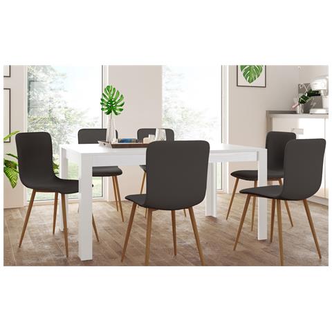 Lynn Tavolo Da Pranzo In Mdf Bianco - Foto 4