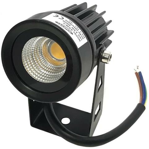 Faretto Led Cob 3.5 W Proiettore Da Giardino Staffa A Parete Luce Calda - Foto 1