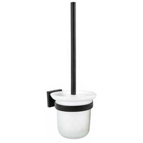 Porta Scopino Wc Scopettino Gabinetto Vaso Da Muro Sospeso Nero Spazzolone 02111 - Foto 1