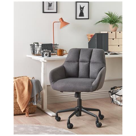 Sedia Da Scrivania Palmdale Grigio - Foto 1