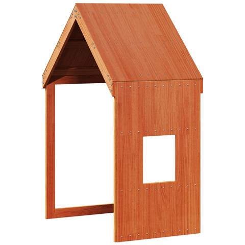 Tetto Letto Bambini Marrone Cera 60x99x139,5 Cm Massello Pino - Foto 2