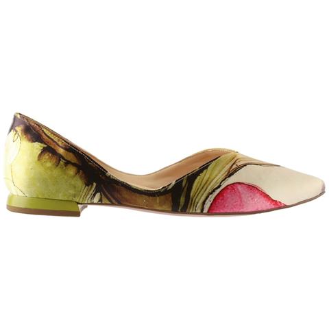 Basic Ballerinas Ballerine Tessile Naturale Scarpe Donna Multicolore Eu 38, 7-100037 4099 - Foto 2