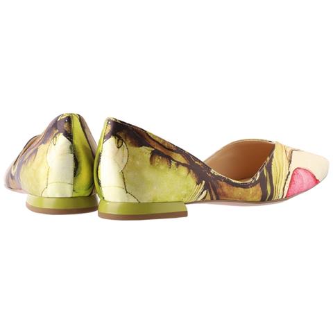 Basic Ballerinas Ballerine Tessile Naturale Scarpe Donna Multicolore Eu 38, 7-100037 4099 - Foto 3
