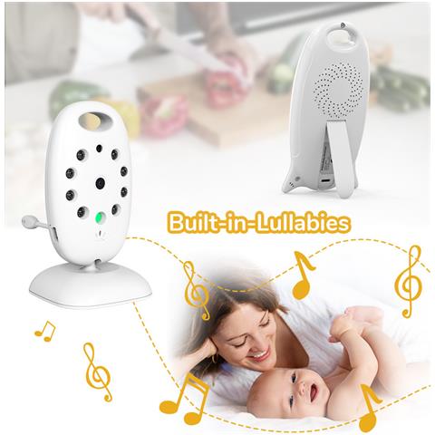 Baby Monitor 2,0 Pollici Lcd, 2.4ghz, Sorveglianza Video, Fhss, Visione Notturna, Controllo Della Temperatura, Max 300m, Vb601 - Foto 4