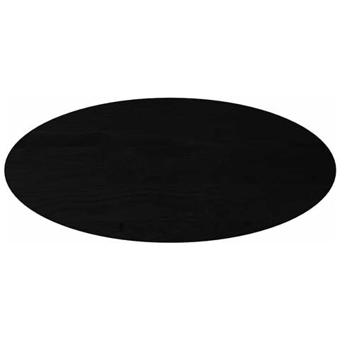 Piano Tavolo Marrone Scuro 140x60x4 Cm In Rovere Massello Ovale - Foto 2