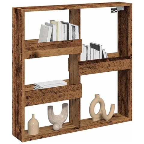 Mobile A Parete Legno Antico 80x15x80 Cm In Legno Multistrato - Foto 3