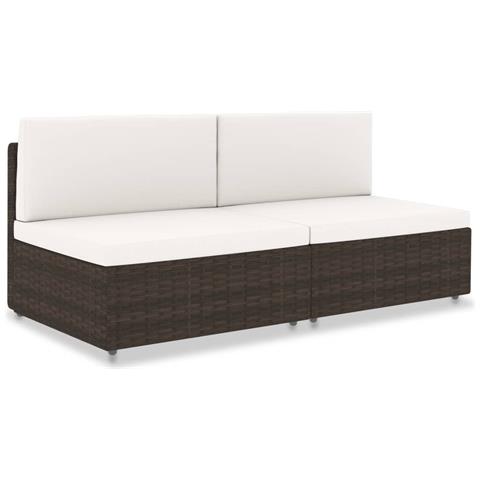 Lusso Casadino -  Divano Modulare A 2 Posti In Polyrattan Marrone - Foto 2