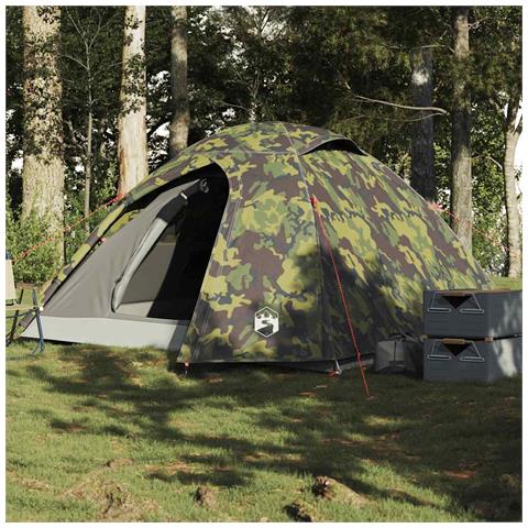 Tenda da Campeggio a Cupola 3 Persone Mimetica Impermeabile - Foto 1