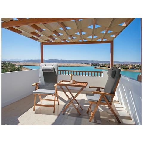 Set Di 2 Cuscini Schiena/seduta Java/amantea Premium 50 X 70 Cm Grigio Melange - Foto 1