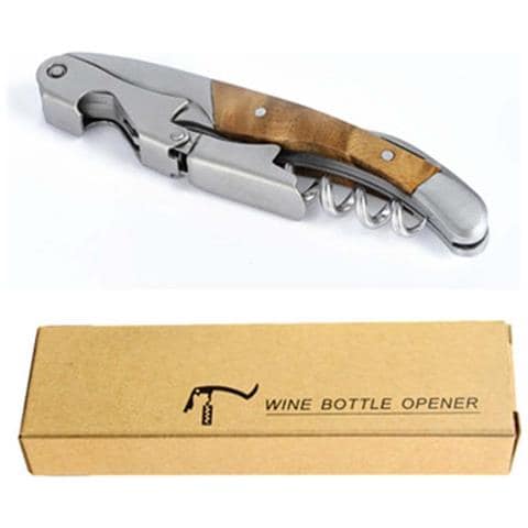 Cavatappi In Acciaio Inossidabile Shadow Wood - Cavatappi Manuale Portatile Con Taglia-capsule - Foto 1