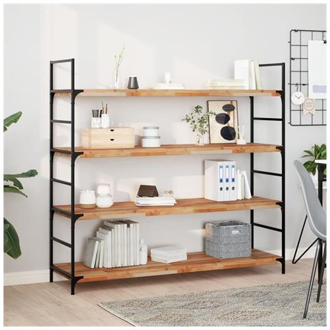 Mensole da Parete 3 pz 160x40x4 cm Legno Acacia Rifinito a Olio - Foto 2