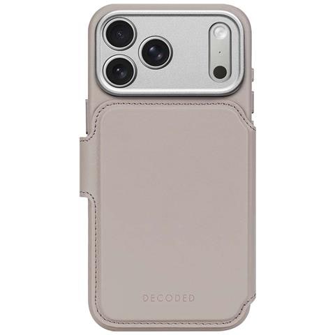 Custodia A Libro Per Iphone 17 Pro Magsafe In Pelle Con Cover Staccabile, Beige - Foto 1