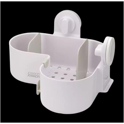 Mensola Angolare Da Doccia Duo Con Ventose Installazione Facile Divisori Mobili Ideale Per Sapone E Shampoo - Foto 1