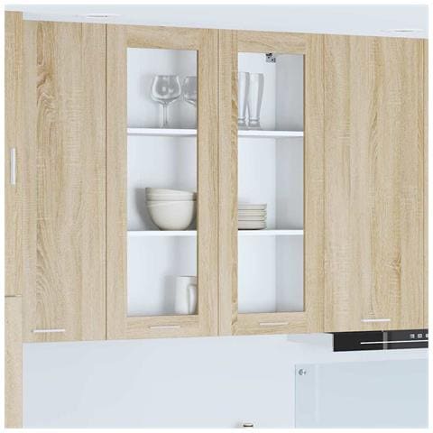 Armadio pensile con porta Riga Rovere Sonoma 80 x 31 x 100 cm - Foto 2