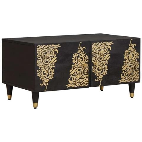 Tavolino da salotto Nero 80 x 50 x 40 cm - Foto 1