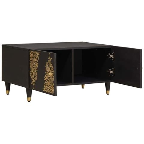 Tavolino da salotto Nero 80 x 50 x 40 cm - Foto 2