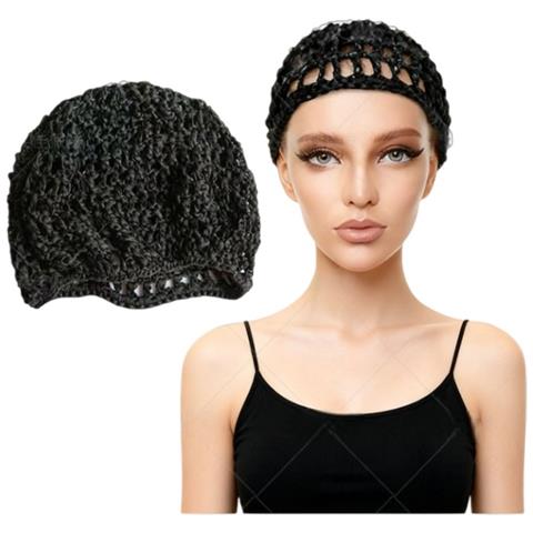 Confezione Da 4 Retine Per Capelli Nere In Nylon - Copertura Invisibile Per Capelli Con Bordo Elastico - Foto 2