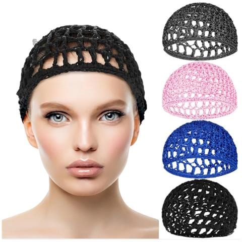Confezione Da 4 Retine Per Capelli Nere In Nylon - Copertura Invisibile Per Capelli Con Bordo Elastico - Foto 4