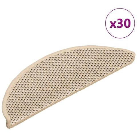 Tappeti Autoadesivi Scale Aspetto Sisal 30pz 56x17x3 cm Berbero - Foto 1