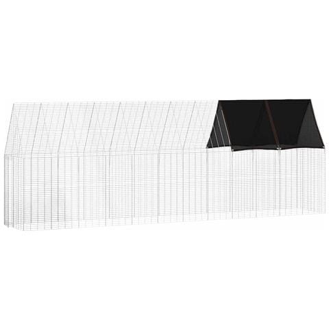 Gabbia per polli 2 pcs Argento 600 x 100 x 210 cm - Foto 1