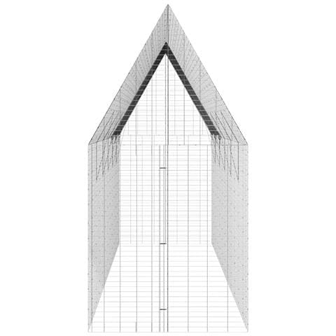 Gabbia per polli 2 pcs Argento 600 x 100 x 210 cm - Foto 9