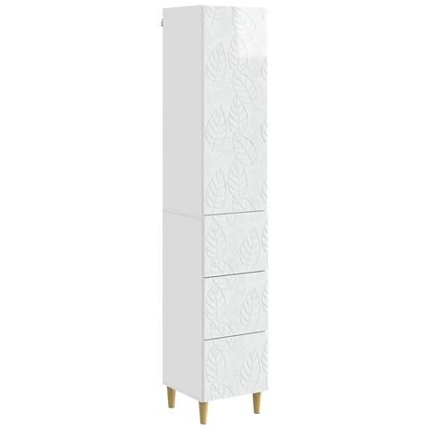 Set di armadi 2 pcs Bianco Lucido 33 x 34,5 x 90 cm - Foto 1
