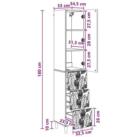 Set di armadi 2 pcs Bianco Lucido 33 x 34,5 x 90 cm - Foto 8