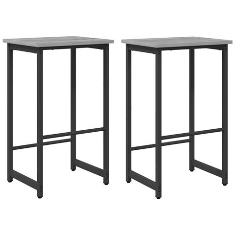 Sgabello da bar 2 pz Sonoma grigio 40 x 32 x 74 cm - Foto 1
