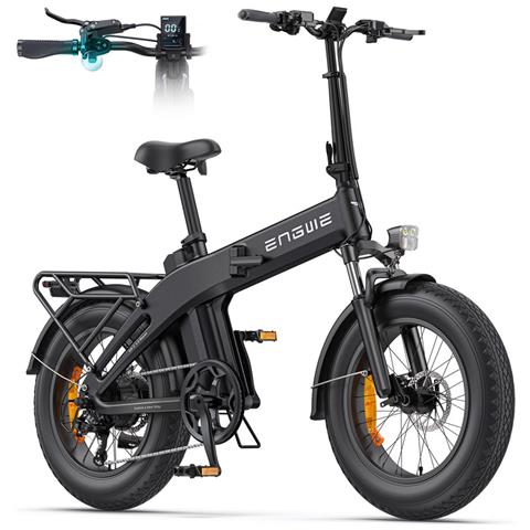 EP-2 3.0 Boost Bici Elettrica Pieghevole 20'' Fat Tire 250W, Sensore di Coppia, Freni Idraulici, Autonomia 120km, Batteria 48V 13.5Ah, Nero - Foto 1