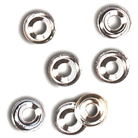 Rosette Sottovite Per Bidet E Wc, Rosette Sottovite Diametro Mm. 20 Spessore Mm. 7 In Ottone Cromato (numero Pezzi Per Confezione 10)  - Foto 1