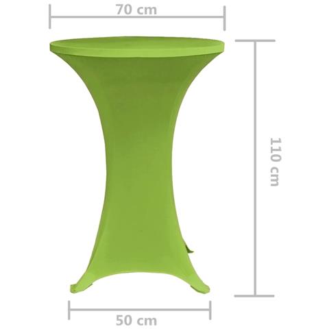 Copertura Elastica Per Tavolo 2 Pezzi 70 Cm Verde - Foto 4